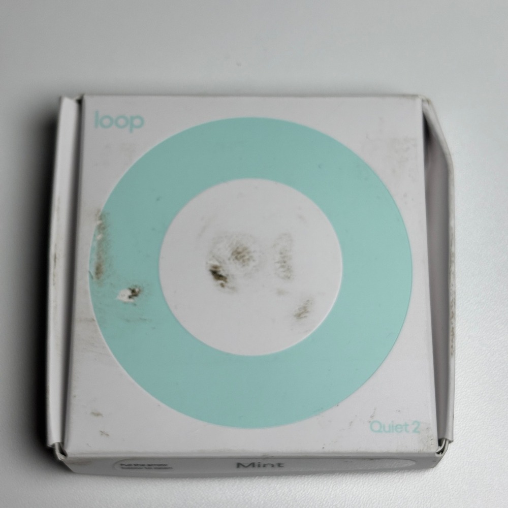 Loop Quiet 2 Noise Reducing Earplugs Mint Green 24dB Silicone Sleep New Open Box